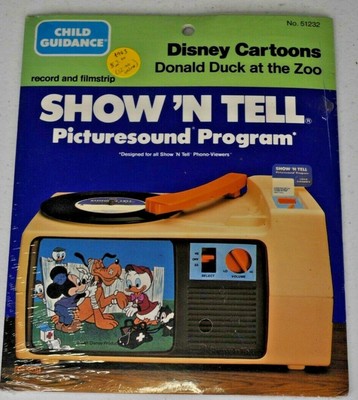 NOS Child Guidance Show N Tell Record and Filmstrip Disney Cartoons Donald Duck