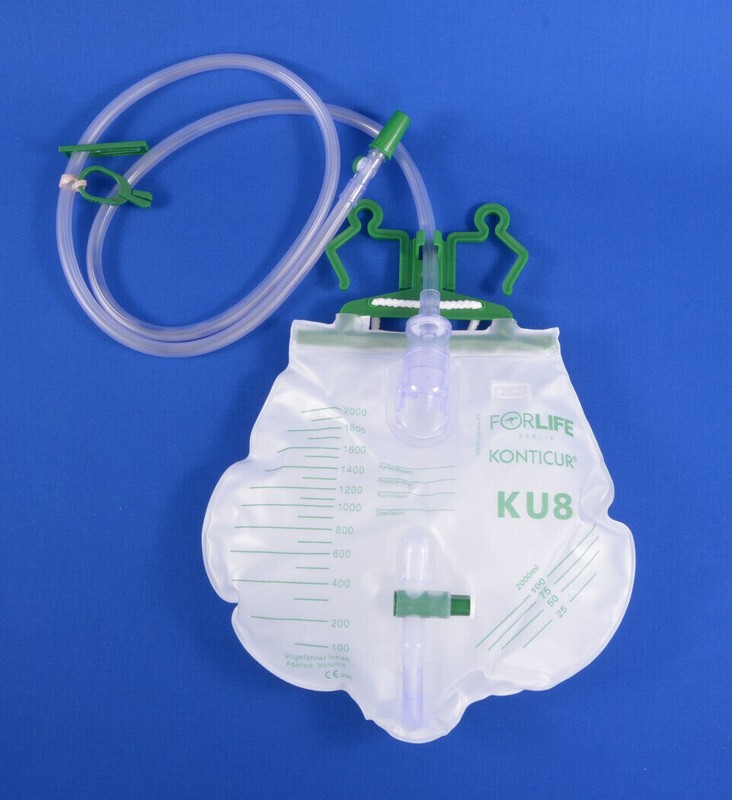 Konticur Urin-Bettbeutel 2000ml, 120cm Schlauch, Urinbeutel Forlife Pzn 12465661