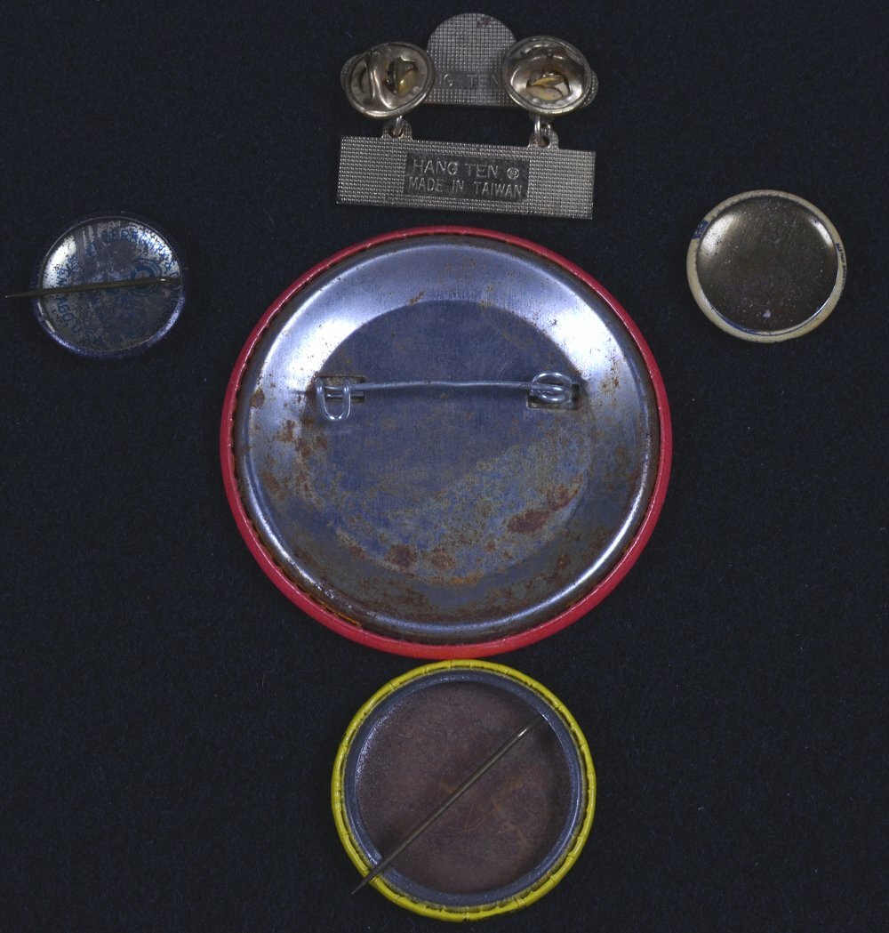 (5) Vintage Pinbacks SUPPORT POLICE School Safety Legion ARRIVE ALIVE Slow Down