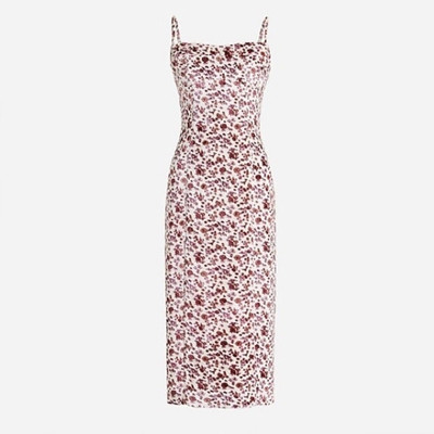 J Crew Collection Velvet Bustier Midi Dress in Windsor Floral Size 18 NWT