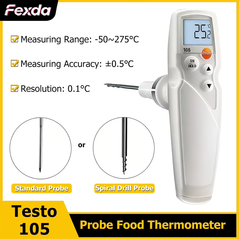 Testo 105 Frozen Food Thermometer High Precision Waterproof Probe Digital Thermo
