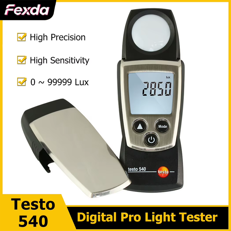 Testo 540 Digital Pro Light Tester High Precision Illuminance Meter 0 to 99999Lu