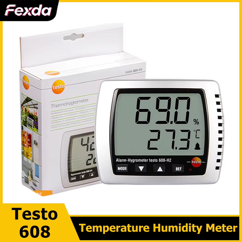 Testo 608-H1/H2 Electronic High Precision Thermohygrometer LCD Display Temperatu