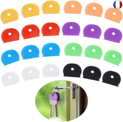 24 Pièces Cache Clef, FUKPO Capuchon Clef Couleur Couvre Clé Flexibles C