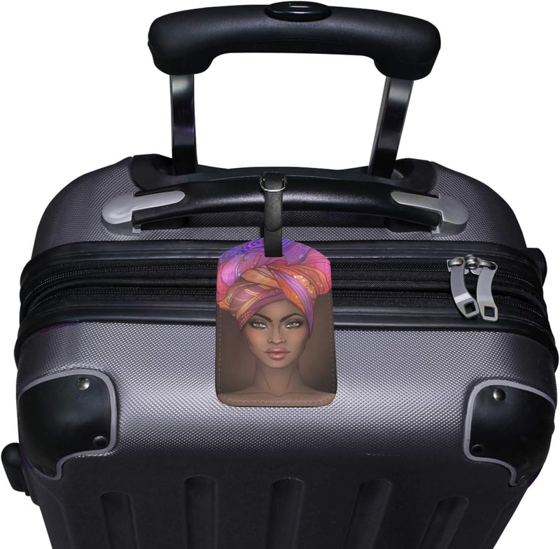 Luggage Tags African American Woman Travel ID Bag Suitcase Duffel Backpacks Hand