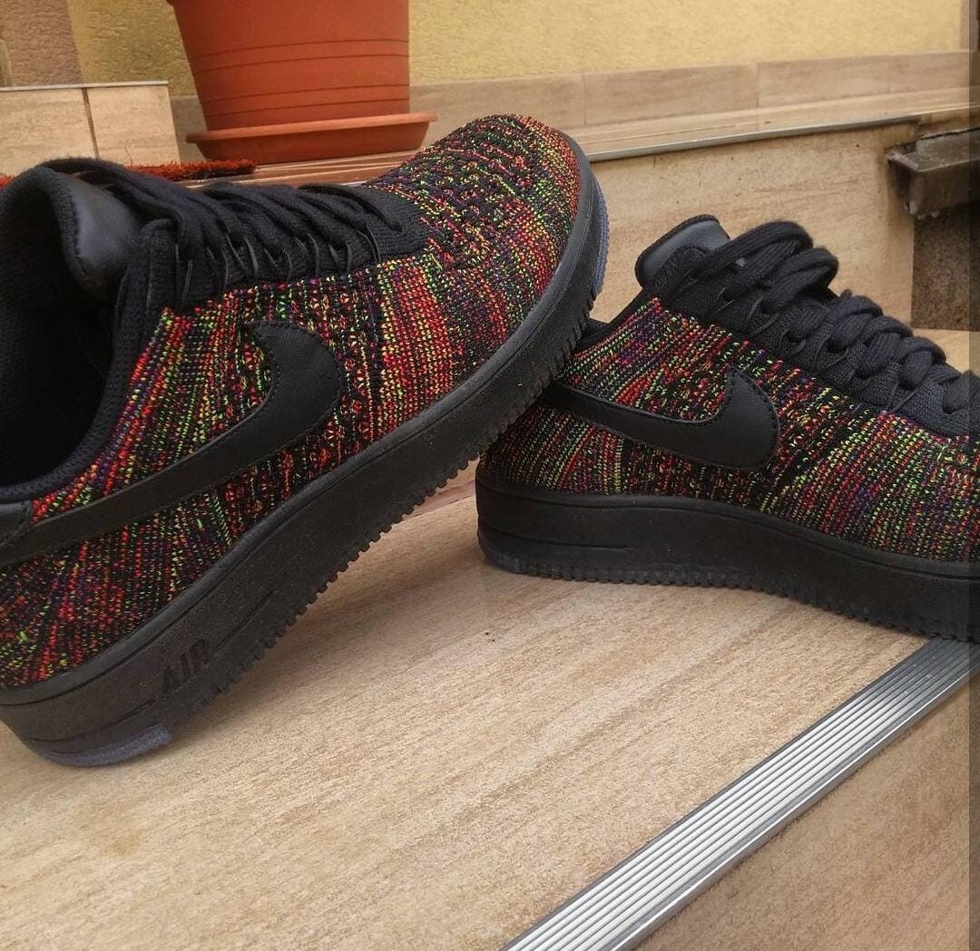 Nike Air Force 1 Ultra Flyknit Low - Black Multicolor | eBay