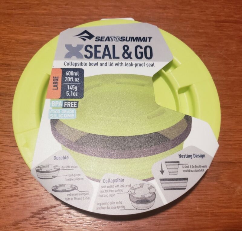 Sea To Summit Bowl And Lid X Seal BPA Free Food Grade Silicone Collapsible NEW