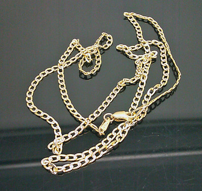 Pre-owned Globalwatches10 22" Real 10k Yellow Gold Link Chain Necklace Diamond Cut Chain Men Women