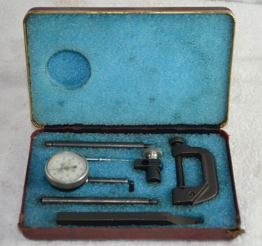 Central Tool Co Clamp Type Dial Indicator Set 6400 0 .200" Range Made