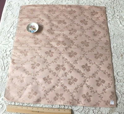 French Antique Lyon Pink Silk Fabric Sample~Floral Frame~L-24
