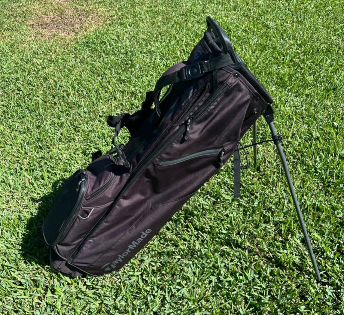 Used TaylorMade FlexTech Lite Carry Stand Golf Bag (Black) - Clean