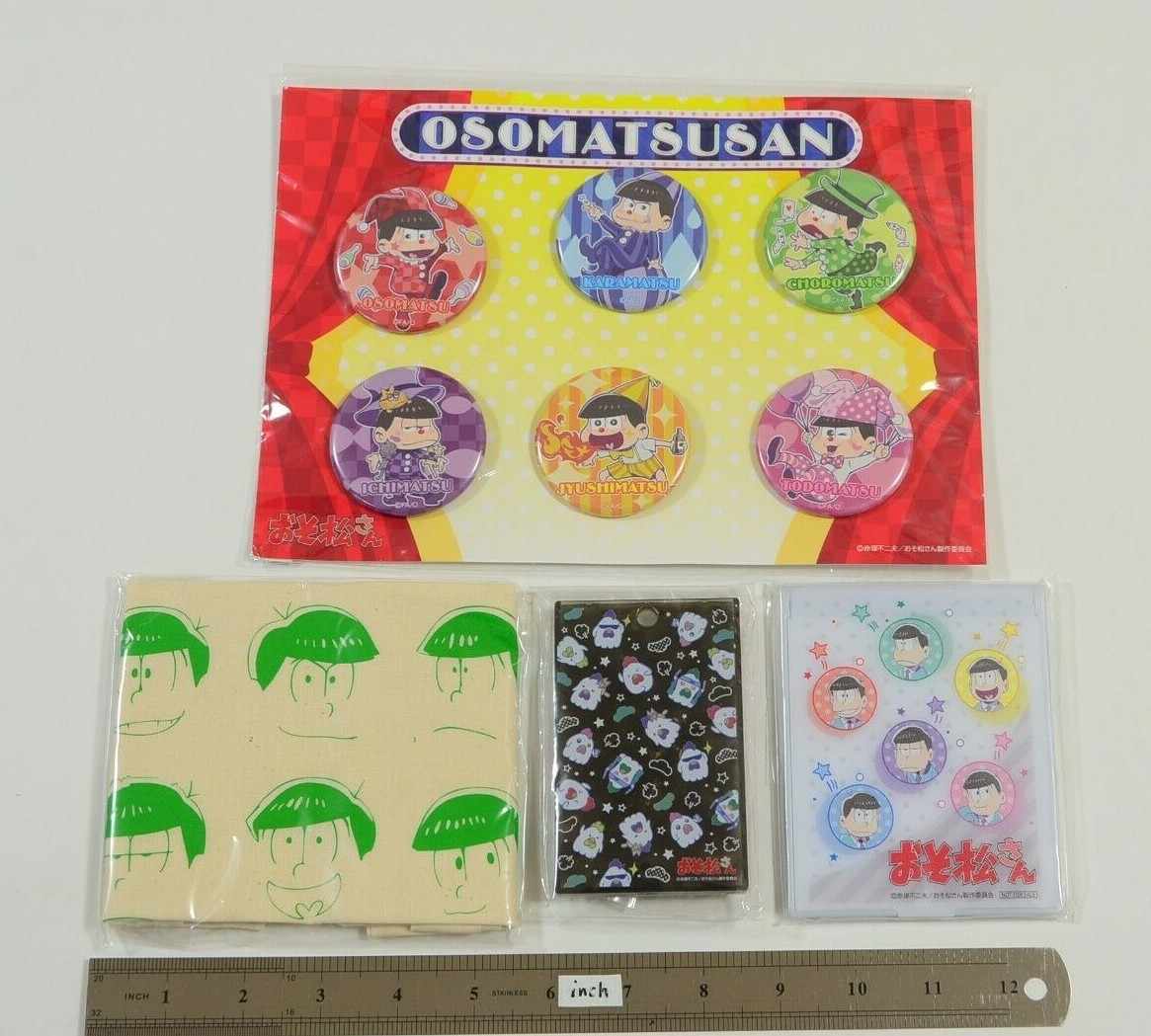 Osomatsu san Brothers Lot Set Can badge Tote bag Mirror etc