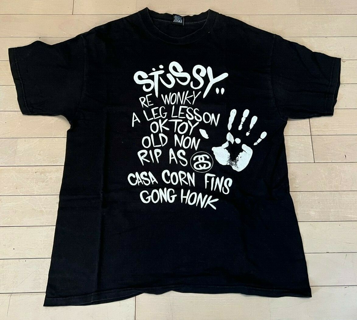 【STUSSY】World Tour T-Shirt ◆ Stussy World Tour T-shirt Black Men's - US