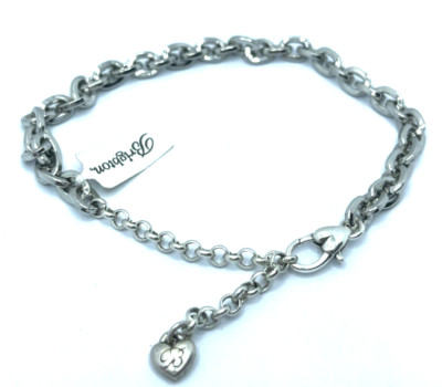 Brighton Tight Small Links Add Clip-On Charm Silver Custom Bracelet 10 Inch NWT
