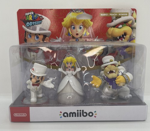 Mario Odyssey Wedding amiibo 3 Pack- Mario, Bowser And Peach