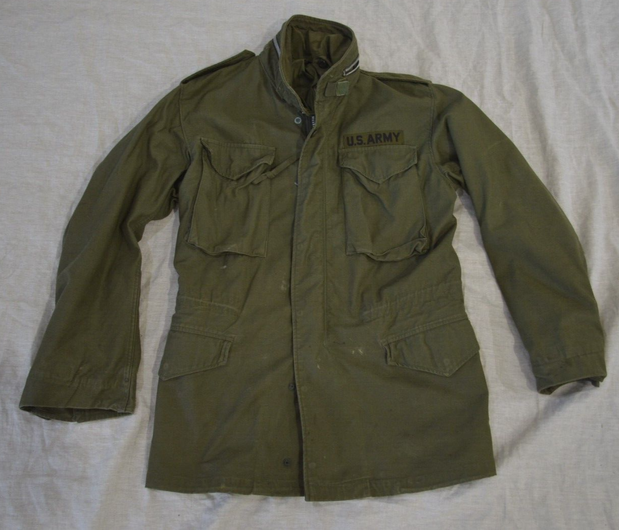 1968 US Army Vietnam M-65 Jacket OG-107 Long Small Allen