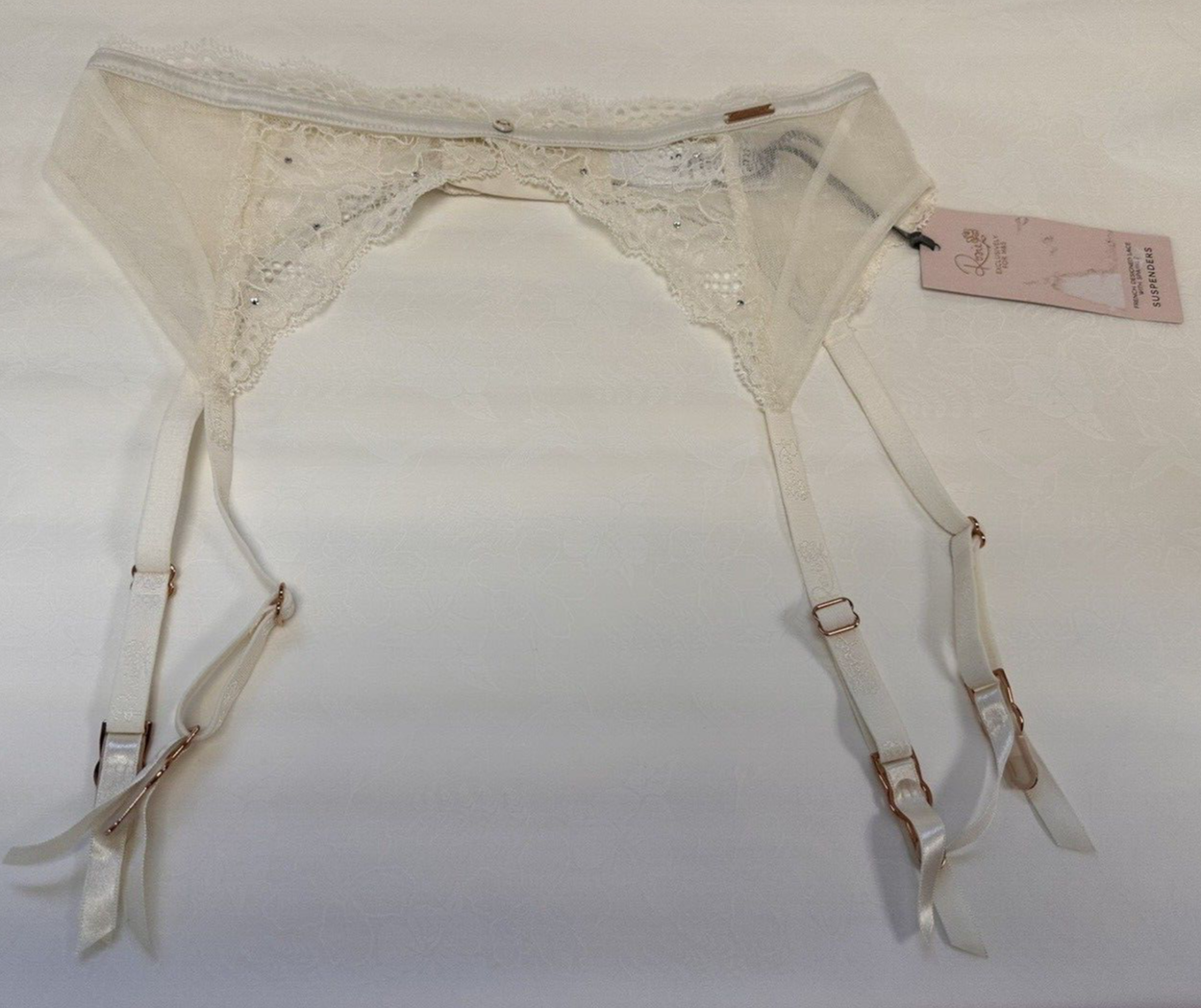 【入手困難＊送料込】Marks & Spencer Rosie サスペンダー Ivory NEW! M&S Rosie Marks & Spencer UK8 ivory lace with sparkle