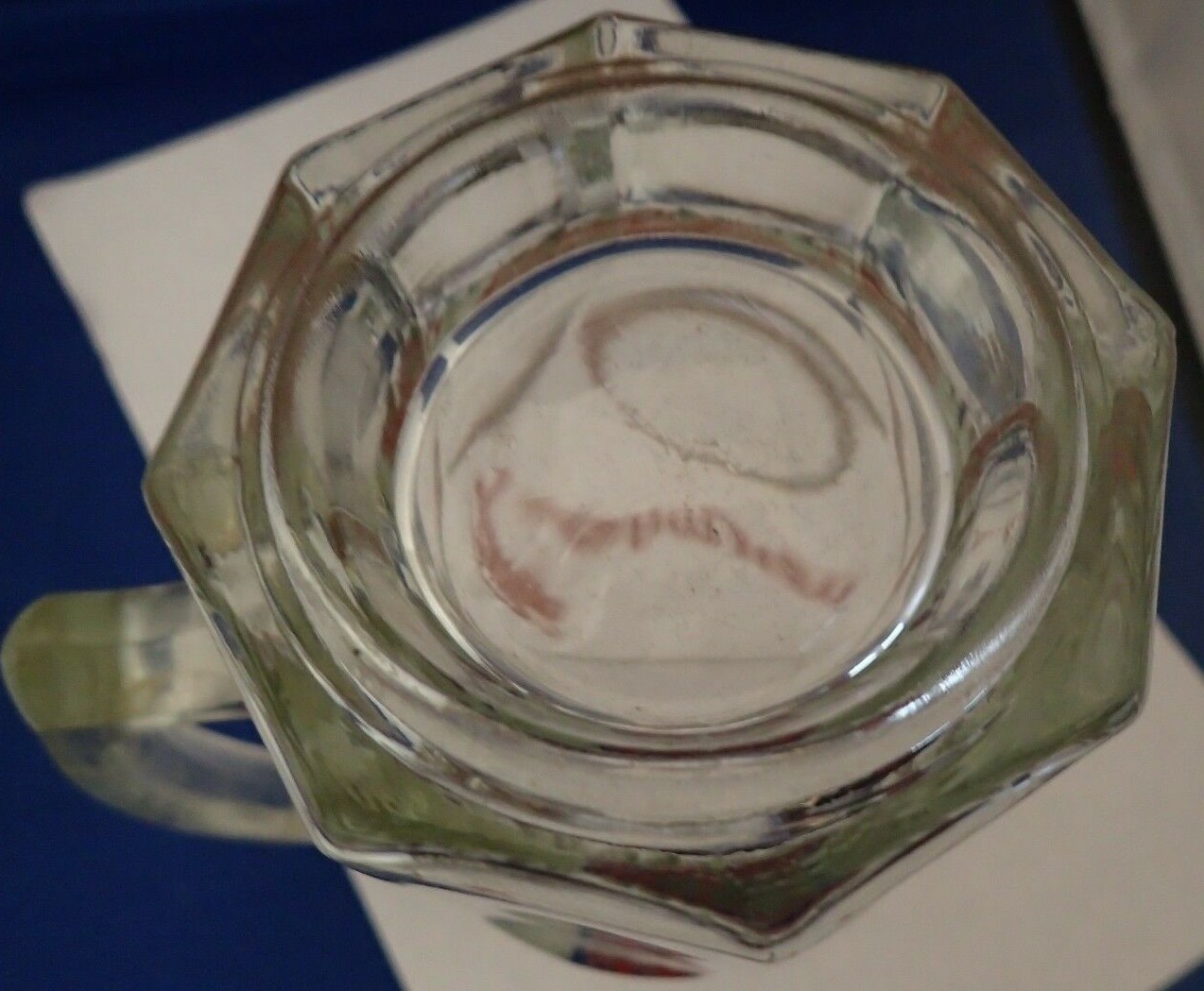 large 32 Oz Glass Beer Mug Heavy Clear Stein 1990 NFL Slim Jim Brand Bar Ware