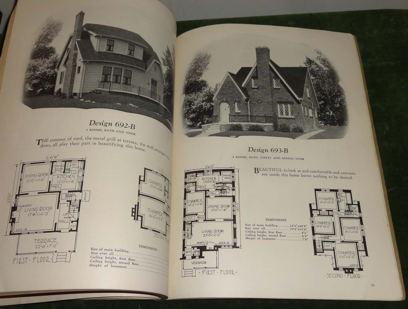 Vintage 96 page COMSTOCK Catalog of House Home Plans with Colored Pics & Diagram