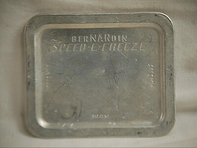 Old Vintage 1950's Bernardin Speed E Freeze LID ONLY Silver Aluminum Tin MCM USA