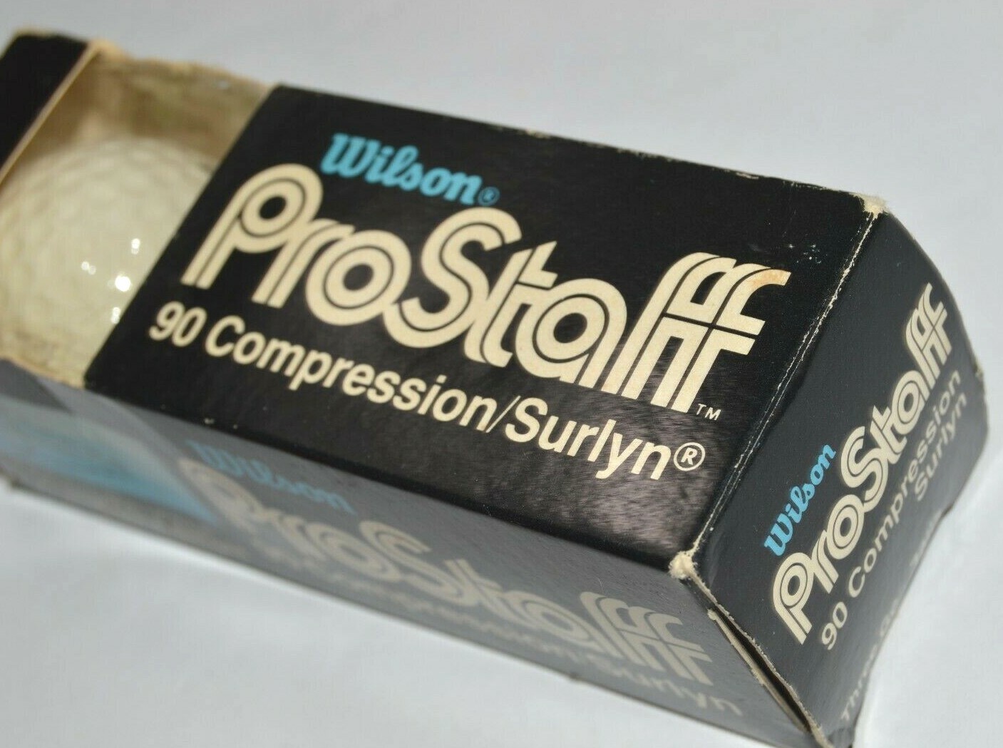 Wilson Pro Staff Golf Ball Sleeve Vintage 3 Pack Balls Golfing 90 Compression