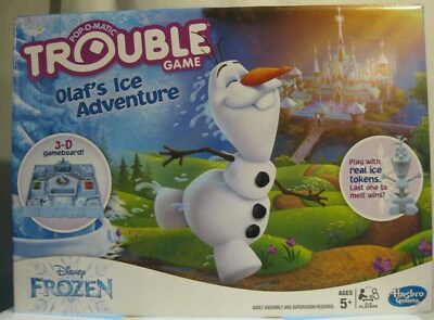 New In Box - Disney - Frozen Olaf's Ice Adventure Trouble Game 3D Ages 5+