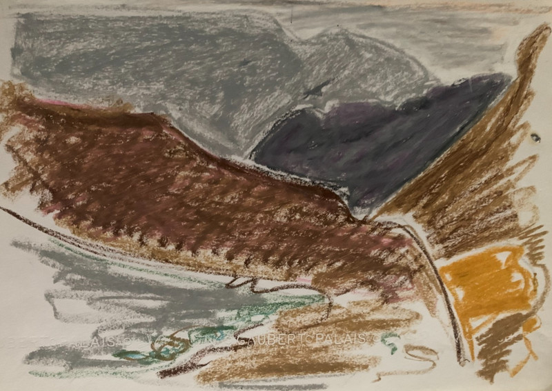 Elisabeth Hahn (1924-2021) ElÃ¨Ve De Souverbie Vue De L'Atlas Au Maroc 1950 (387)