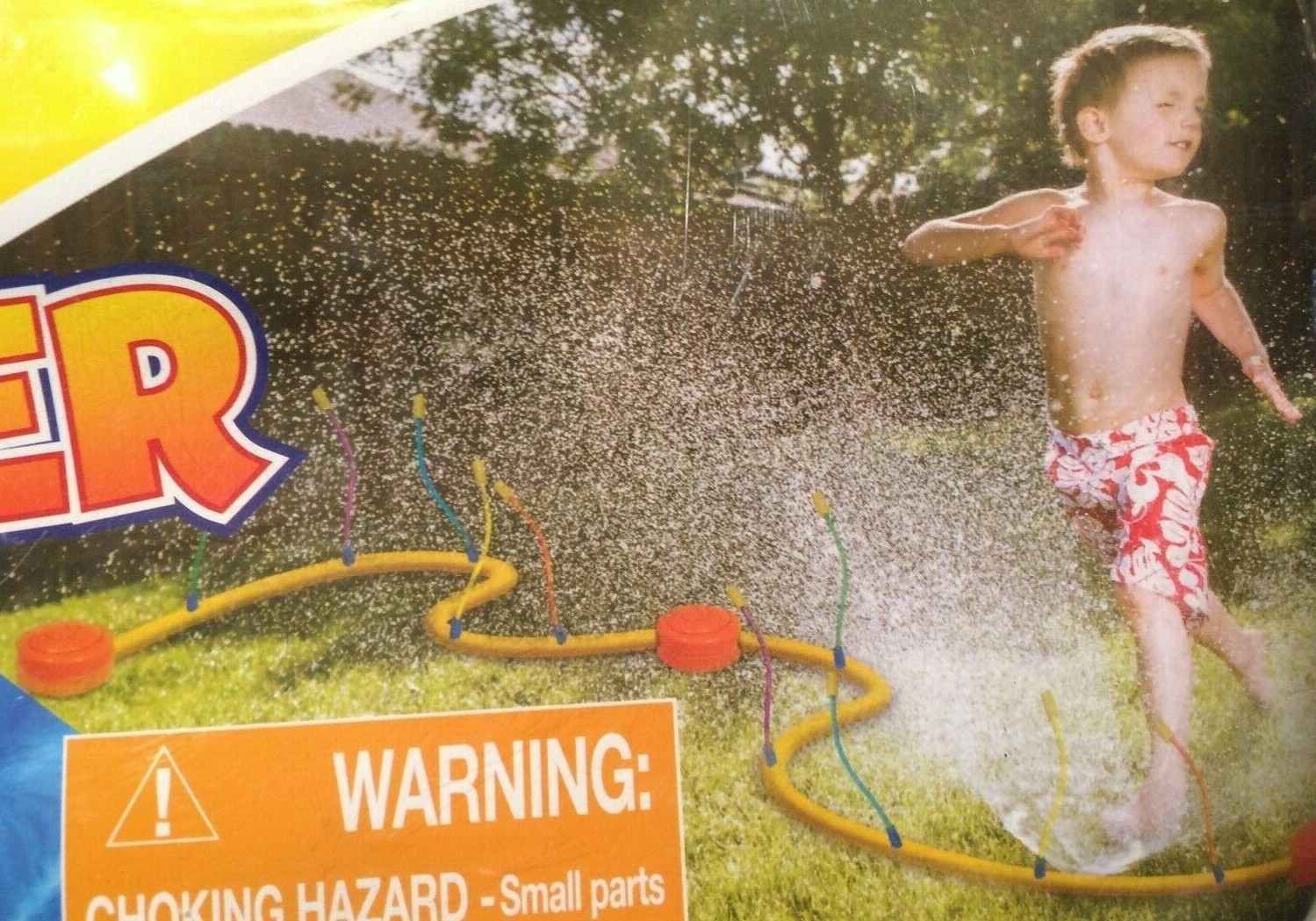 Wiggling Water Sprinkler Outside Yard Toy Hose 12' Spin & Spray NEW Kids