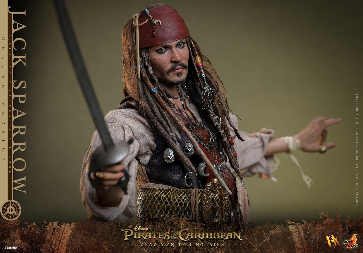 ホットトイズ　ジャック・スパロウ (2.0/デラックス版) DX38 New Hot Toys DX38 Pirates of the Caribbean Jack Sparrow 2.0