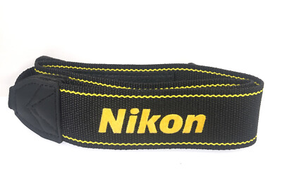 Genuine Nikon AN-DC3 1.4'' Black/Yellow Neck/Shoulder Strap For SLR/DSLR