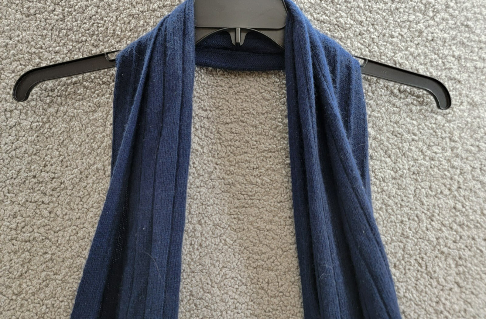 Charter Club Ribbed 100% Cashmere Scarf Women's One Size Navy - Picture 10 of 13