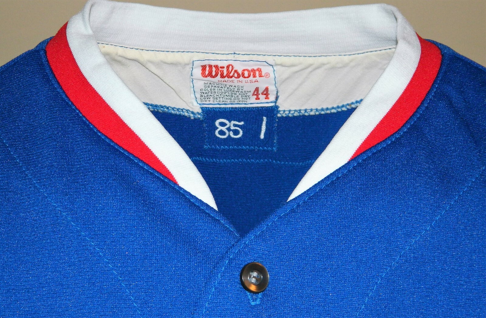 1985 Larry Parrish (Set 1) Game Worn Texas Rangers Road Jersey #15 - Wilson