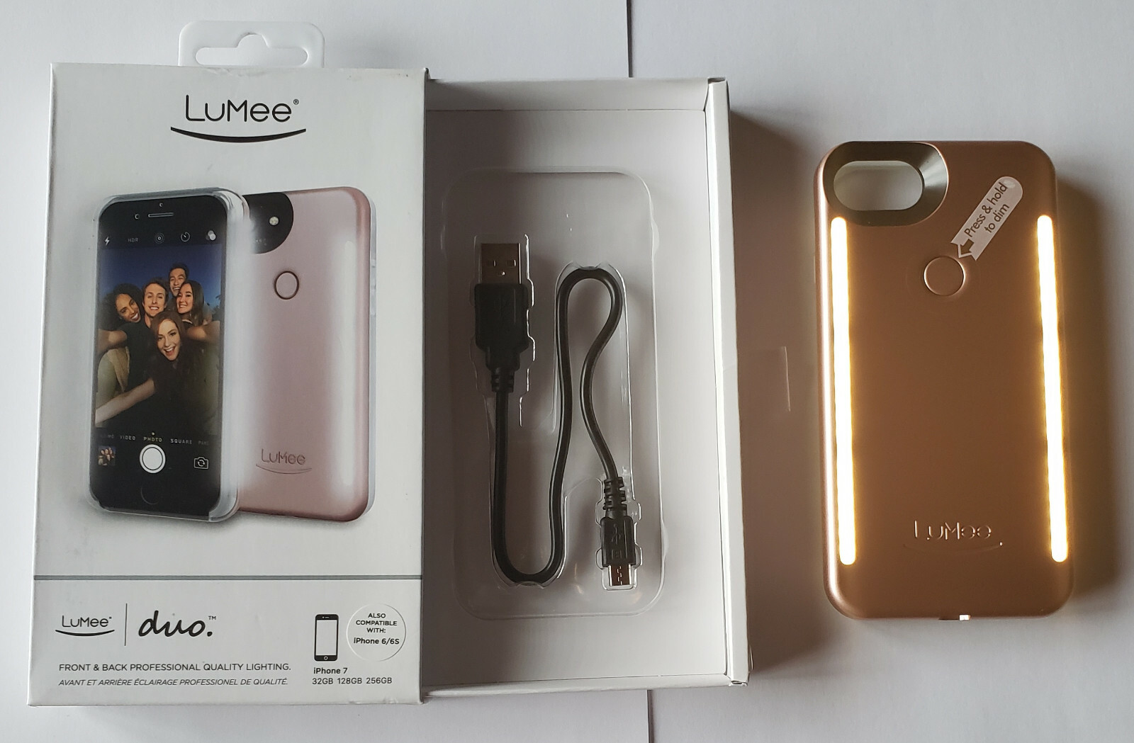【話題沸騰！】LuMeeルミー LEDライト内蔵iPhoneXケースDUO Amazon.com: LuMee Duo Phone Case, Red Glitter | Front & Back