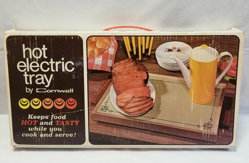 Vintage Cornwall Hot Electric Tray Plate #1418 - Harvest Gold - Works