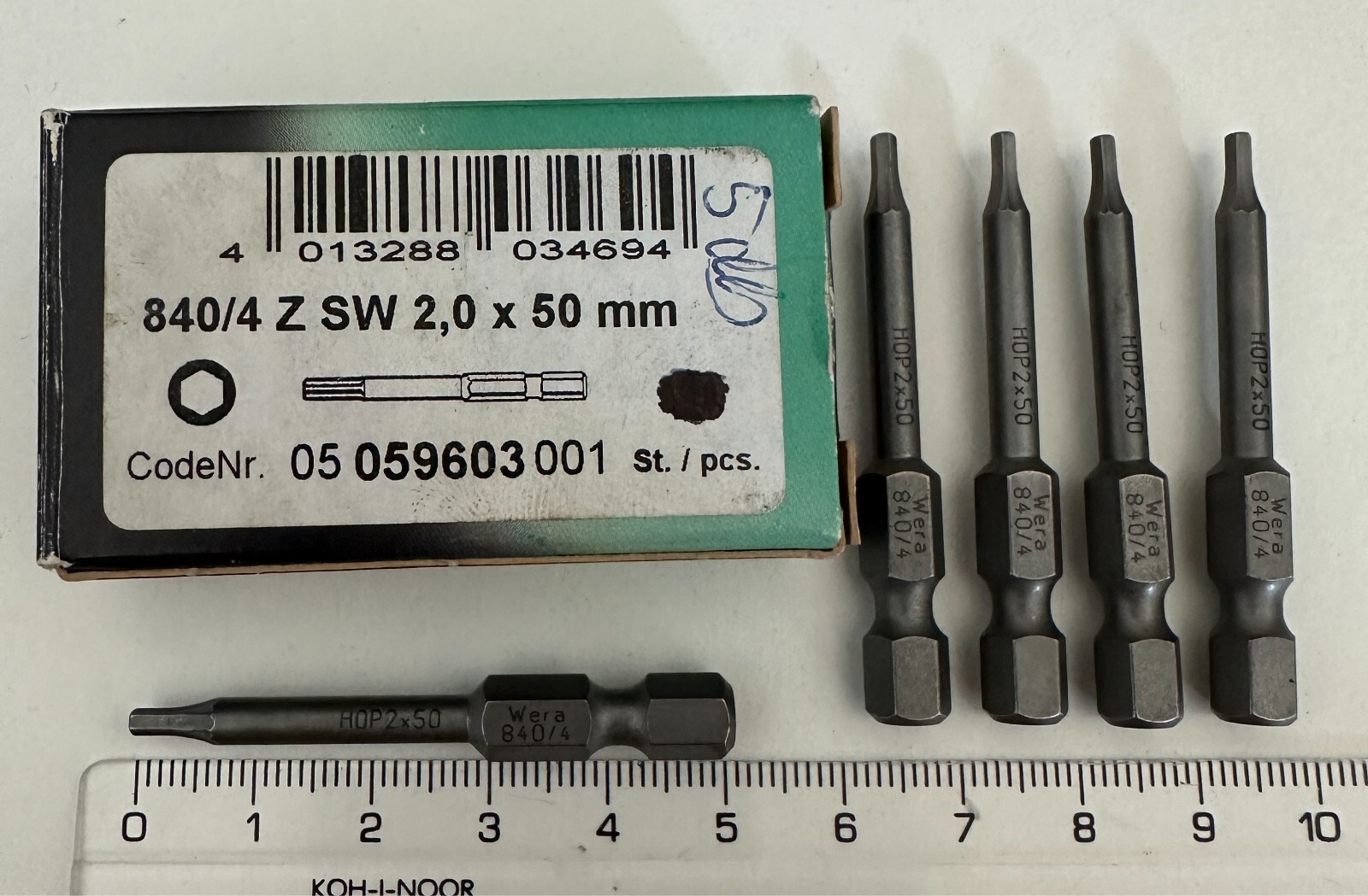 Wera Impaktor Innensechskant-Bit 6,0 Mm – 50 Mm Länge, Für Schlagschrauber, Mit Hex-Plus