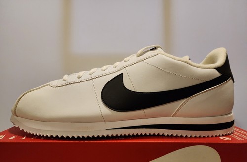 Nike Cortez Basic Leather White Black Running Shoes 819719-100