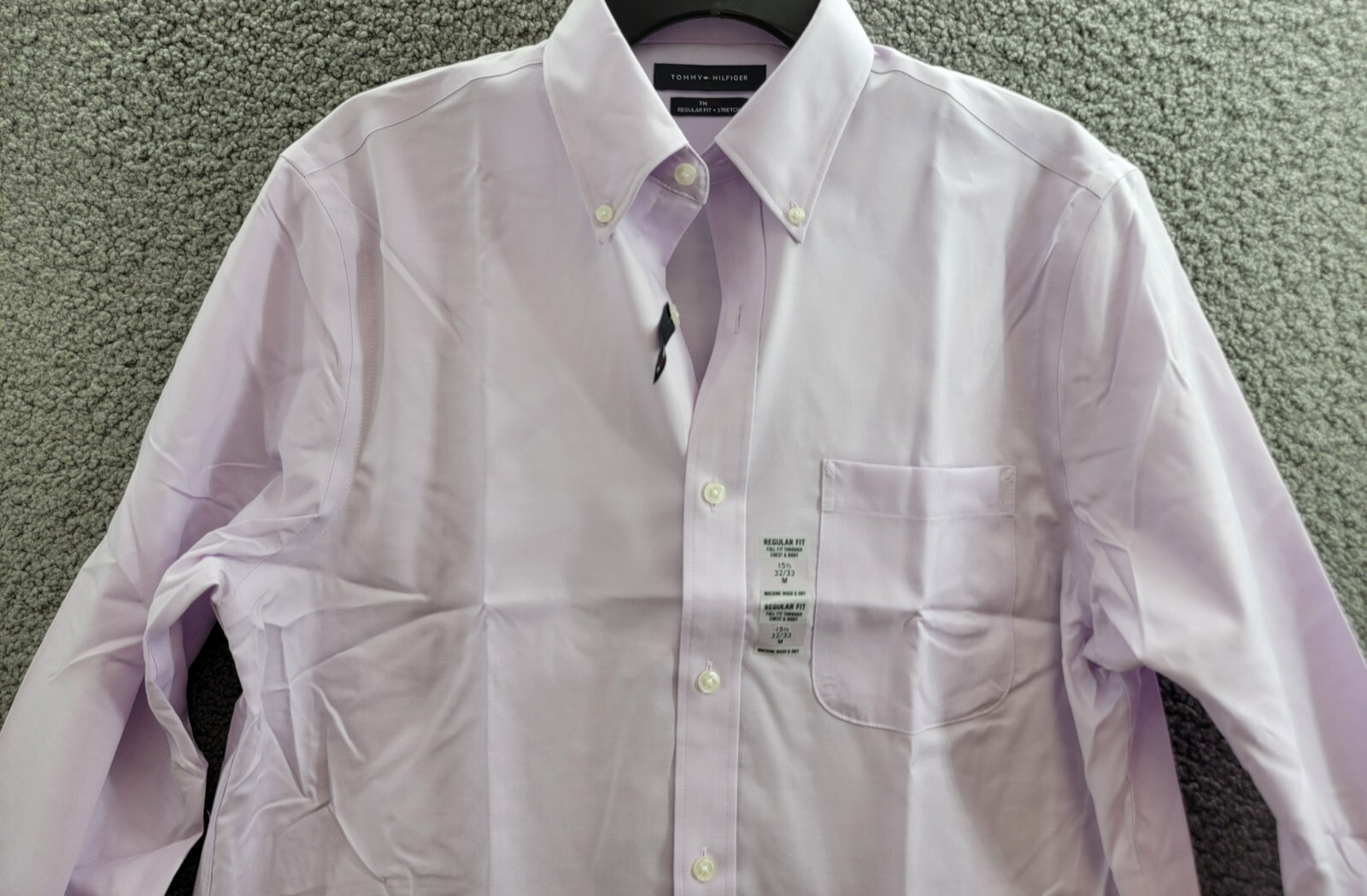 Tommy Hilfiger TH Flex Regular Fit Stretch Oxford Dress Shirt Men's 15.5 32-33 - Picture 3 of 18