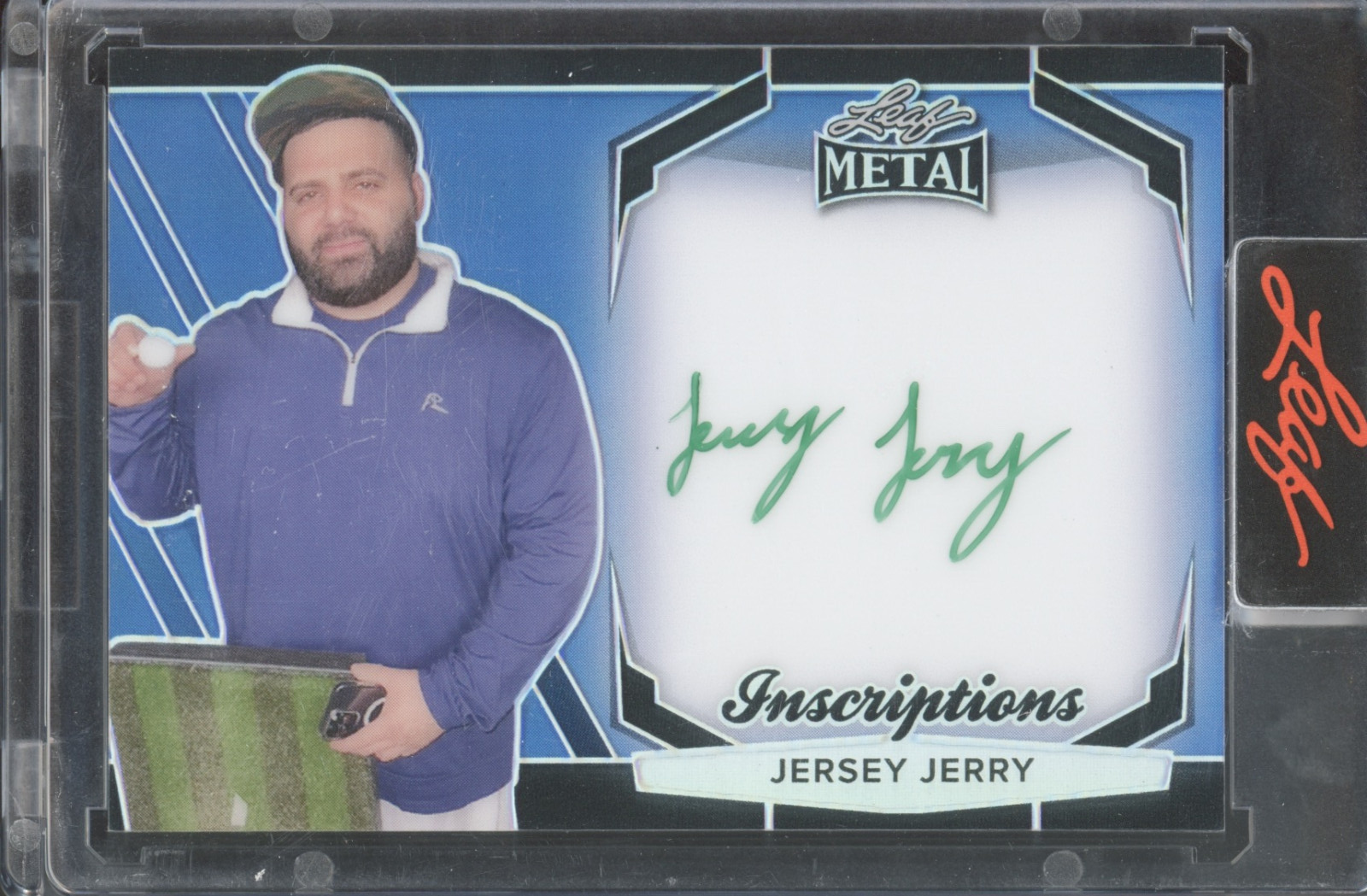 2025 Leaf Metal Inscriptions Green Ink Jersey Jerry 4/200 Auto Autograph