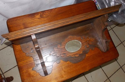 Solid Oak Clock Shelf / Wall Shelf