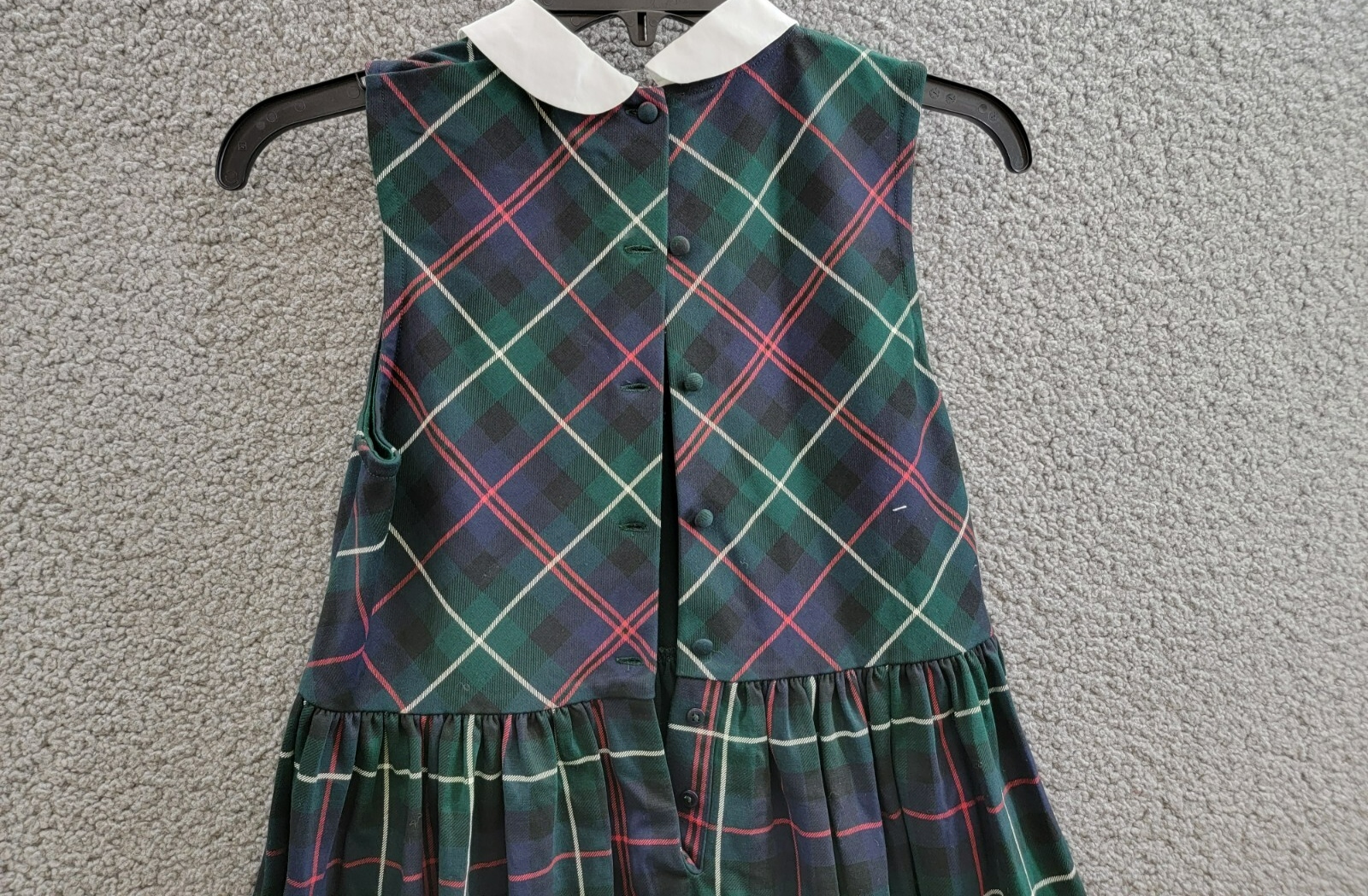 Polo Ralph Lauren Plaid Ponte Dress Big Girls XL (16) Multi Button Back Closure - Picture 10 of 16