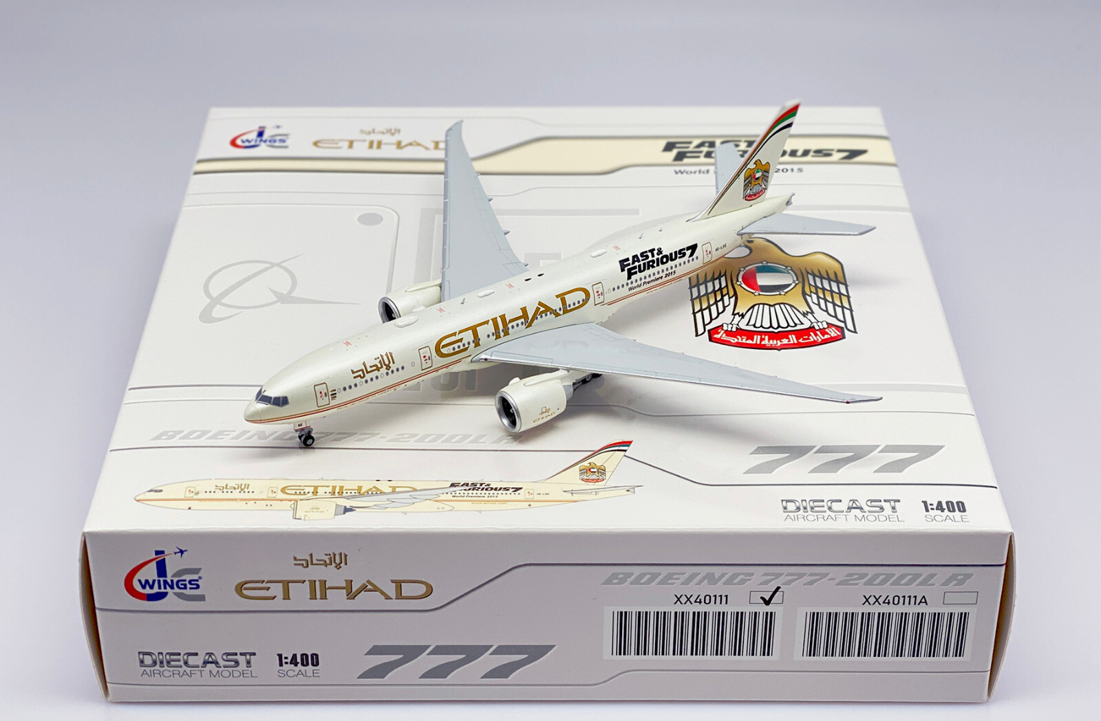 Jcwings エティハド航空 777-200LR A6-LRE 1/400 Jcwings Etihad Airways Boeing 777-200LR 