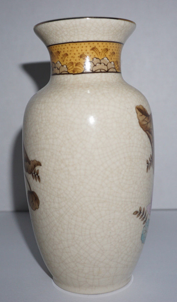 ANDREA by SADEK ~ BUD VASE AND  JAR VASE ~ CRACKLE GLAZE ~ EUC