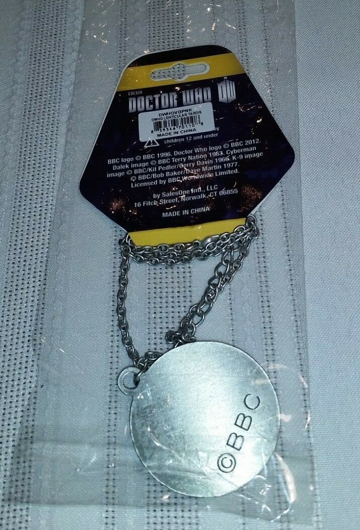 Dr. Who Tardis necklace and earrings