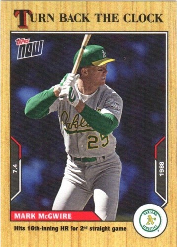 2021 Topps Now Turn Back the Clock - Mark McGwire #95