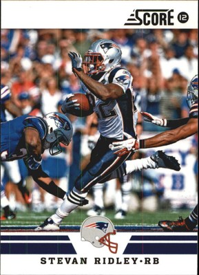 2012 Score Glossy New England Patriots Football Card #157 Stevan Ridley