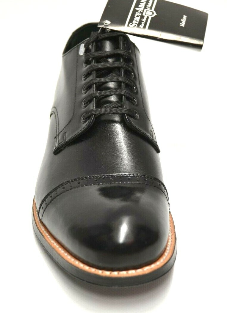 Men's Stacy Adams Madison Black Leather Cap Toe Dress Shoes eBay