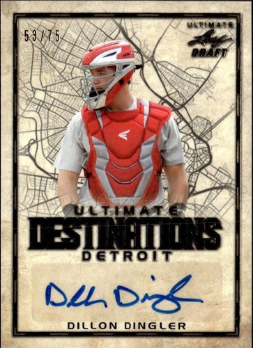 2020 Leaf Ultimate Draft - Dillon Dingler #BA-DD1