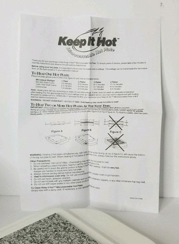 Hot plate as seen on TV keep it hot solid granite hot plate