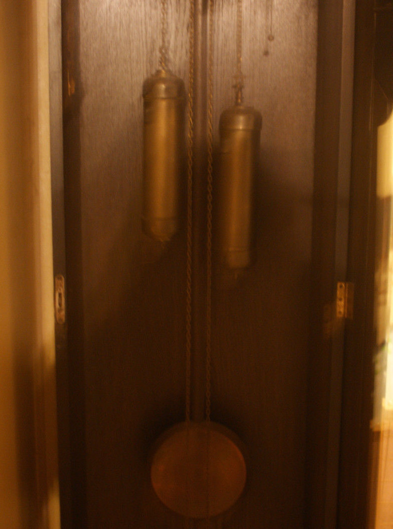 ANTIQUE GRANDFATHER CLOCK Carl Oertling Neumunster  WORKS