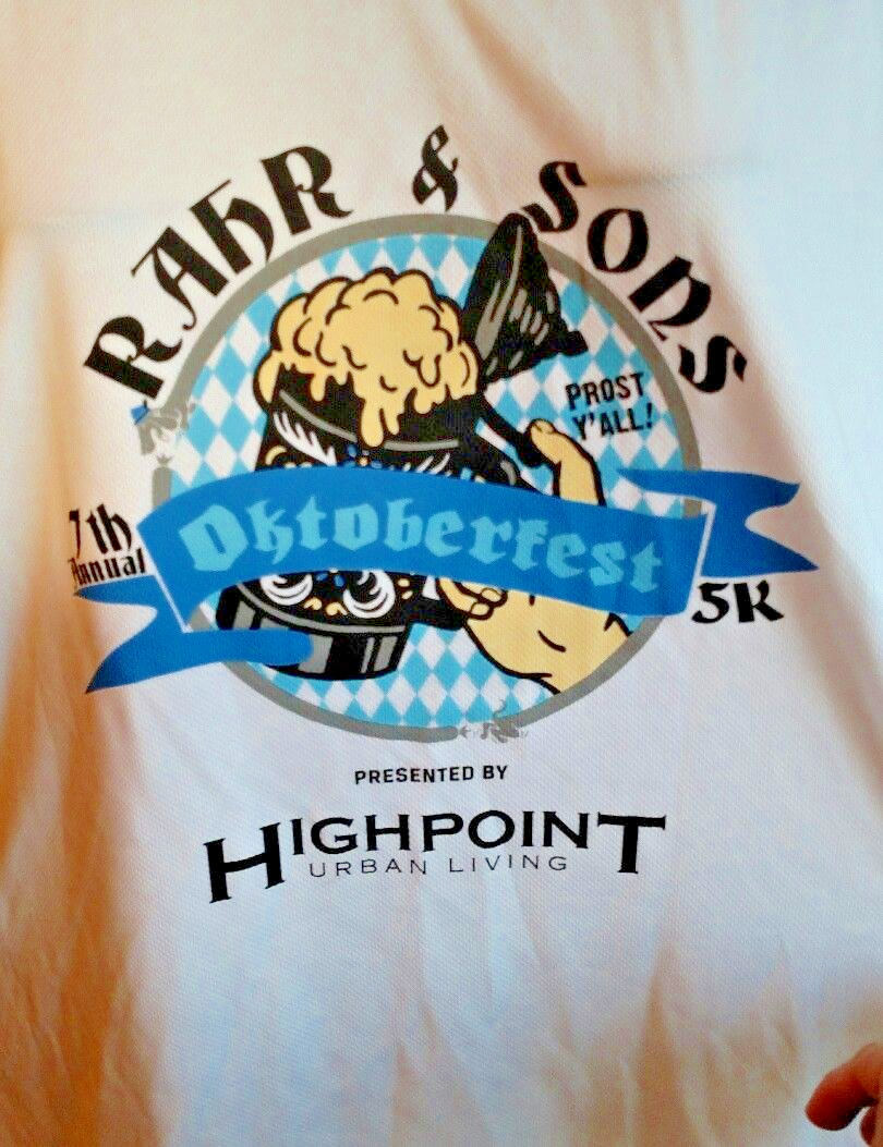 Rahr Sons Beer Oktoberfest Size L Sport Athletic Jersey 2016 5K Quick Dry A4 Top